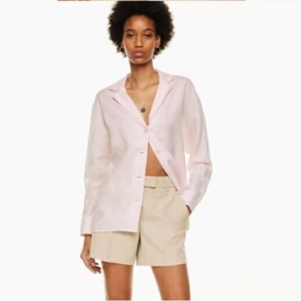 aritzia freeform linen shirt